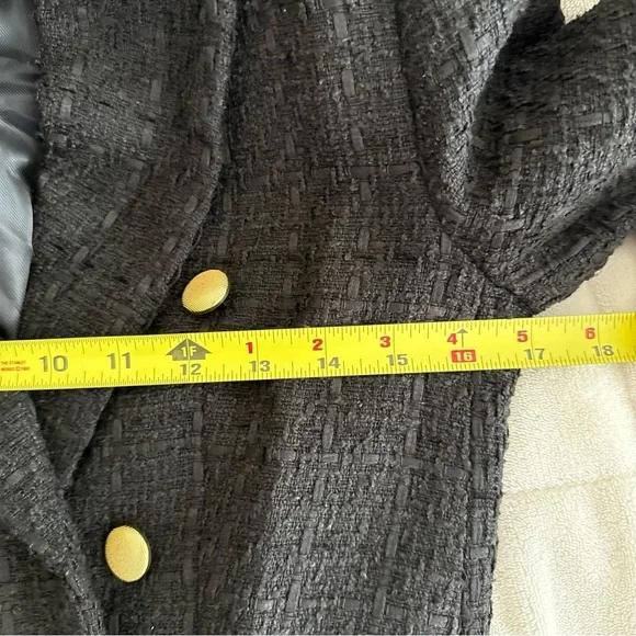 Jason Wu Tweed Double Breasted Blazer Jacket Womens Size Small Black Office - Picture 9 of 12
